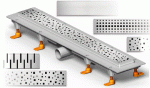 PSC CH - 25  Linear Drain with Squares Style Grate
