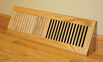 Wood Vent Floor Register Base Vent by Grill Works