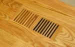  Clearance  Wood Register Frameless 4x12 Red Oak Natural Finish