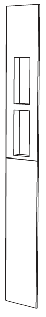 Noble Corner Niche Drawing 2 Shelf