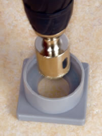 Brutus Porcelain Diamond Hole Saw and Water Delivery System by QEP