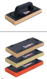 Rubber Foam Trowels with Changeable Sponges 11 8x5 3 Inch by Rubi