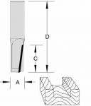 Velepec Up Shear Plunge Cutting Router Bits