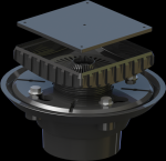 Ebbe Shower Floor   Square Riser and Drain